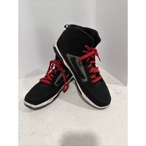 Men's FUBU Zone High-Top Basketball Shoes Black With Red Trim Size 13